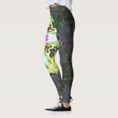 Psychedelic Kaleidoscope Flower Yellow and Pink Leggings (Links)