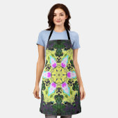 Psychedelic Kaleidoscope Flower Yellow and Pink Schort (Gedragen)