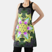 Psychedelic Kaleidoscope Flower Yellow and Pink Schort (Insitu)