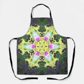 Psychedelic Kaleidoscope Flower Yellow and Pink Schort (Voorkant)