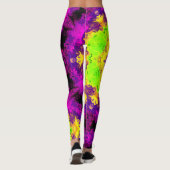 Psychedelic Kaleidoscope Green Yellow en Paars Leggings (Achterkant)