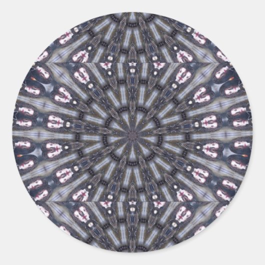 PSYCHEDELIC KALEIDOSCOPE/MYSTISCHE MEMORIES RONDE STICKER (Voorkant)