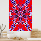 Psychedelic Kaleidoscope Poster – Neon Abstract (Keuken)
