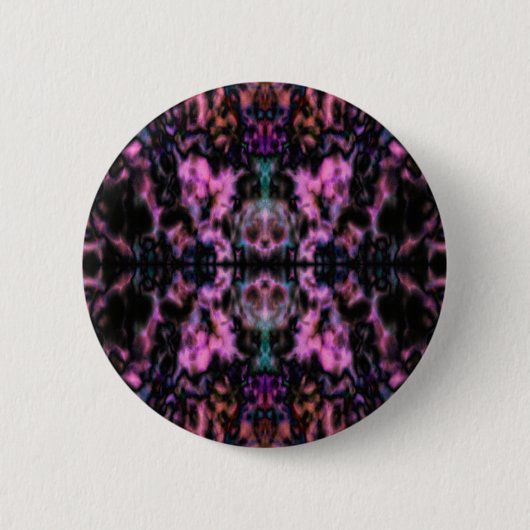Psychedelic kaleidoscope ronde button 5,7 cm (Voorkant)