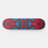 Psychedelic kaleidoscope-schedelpatroon skateboard (Horizontaal)