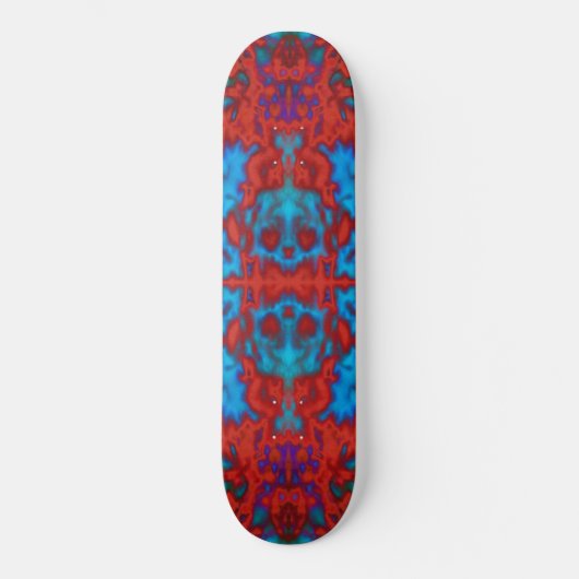 Psychedelic kaleidoscope-schedelpatroon skateboard (Voorkant)