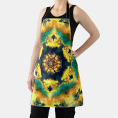Psychedelic Kaleidoscope Yellow Blue en Green Schort (Insitu)