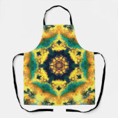 Psychedelic Kaleidoscope Yellow Blue en Green Schort (Voorkant)