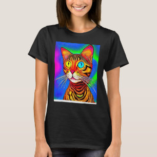 Psychedelic Kat Kitten in kattenstijl T-shirt