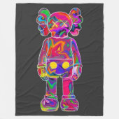 Psychedelic Kaw Fleece Deken (Voorkant)