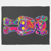 Psychedelic Kaw Fleece Deken (Voorkant (Horizontaal))
