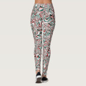 Psychedelic Kerstmis Leggings (Achterkant)