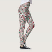 Psychedelic Kerstmis Leggings (Rechts)