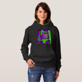 Psychedelic Kitty Kitten Lover In Cat Art Style_1 Hoodie (Voorkant volledig)
