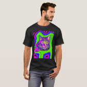 Psychedelic Kitty Kitten Lover In Cat Art Style_1 T-shirt (Voorkant volledig)