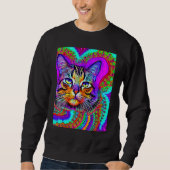 Psychedelic Kitty Kitten Lover In Cat Art Style_3 Trui (Voorkant)