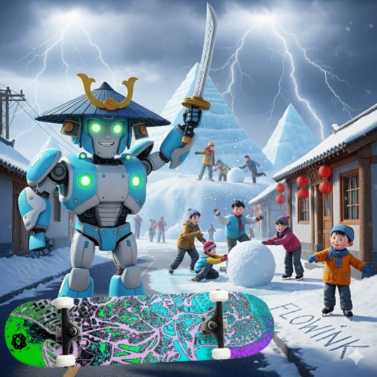 Psychedelic kleurrijk persoonlijk skateboard