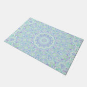 Psychedelic Kleurrijke Pastel Hippie Mandala Deurmat (Schuin)