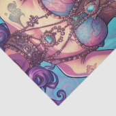 Psychedelic Kleurrijke Tattoo Vrouw Decoupage Papi Tissuepapier (Detail)