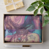 Psychedelic Kleurrijke Tattoo Vrouw Decoupage Papi Tissuepapier (Geschenk)