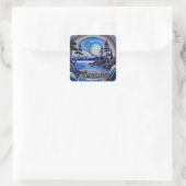 Psychedelic Lake Mountain sticker (Tas)