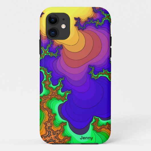 Psychedelic Lava Flow Fractal iPhone Case (Achterkant)