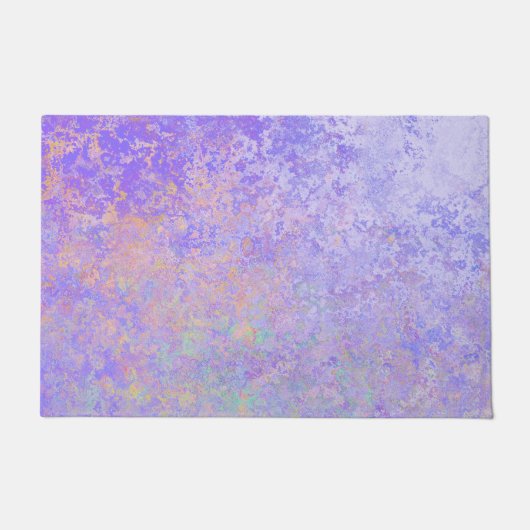Psychedelic Lavender Paars Neon Pastel Abstract Deurmat (Voorkant)
