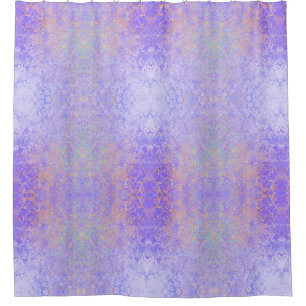 Psychedelic Lavender Paars Neon Pastel Abstract Douchegordijn