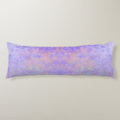 Psychedelic Lavender Paars Neon Pastel Abstract Lichaamskussen (Voorkant)