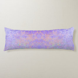 Psychedelic Lavender Paars Neon Pastel Abstract Lichaamskussen