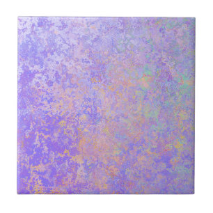 Psychedelic Lavender Paars Neon Pastel Abstract Tegeltje