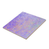 Psychedelic Lavender Paars Neon Pastel Abstract Tegeltje (Zijkant)