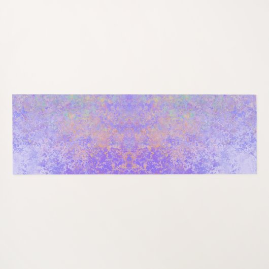 Psychedelic Lavender Paars Neon Pastel Abstract Yogamat (Achterkant (horizontaal))