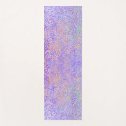 Psychedelic Lavender Paars Neon Pastel Abstract Yogamat (Voorkant)