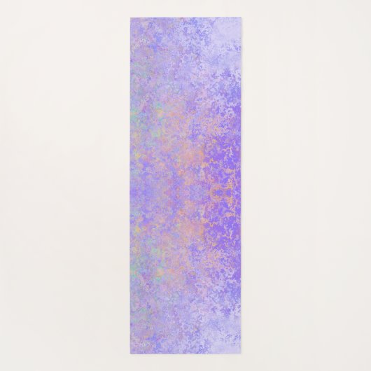 Psychedelic Lavender Paars Neon Pastel Abstract Yogamat (Achterkant)