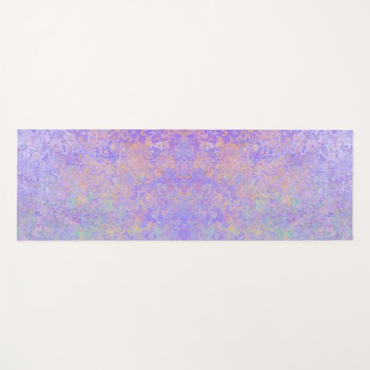 Psychedelic Lavender Paars Neon Pastel Abstract Yogamat (Voorkant (horizontaal))