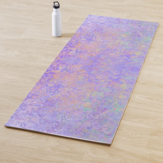 Psychedelic Lavender Paars Neon Pastel Abstract Yogamat (In situ)