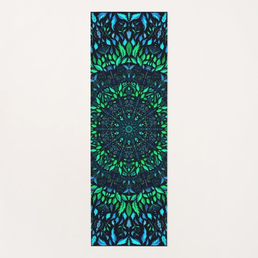 Psychedelic Leaves DMT Mandala Yoga Mat (Voorkant)
