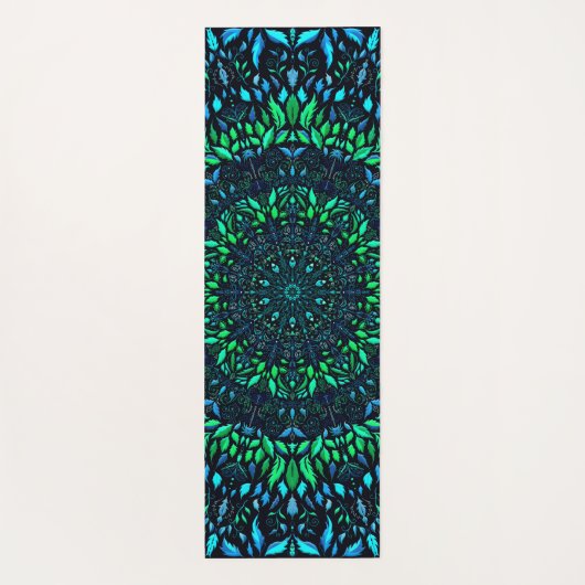 Psychedelic Leaves DMT Mandala Yoga Mat (Achterkant)