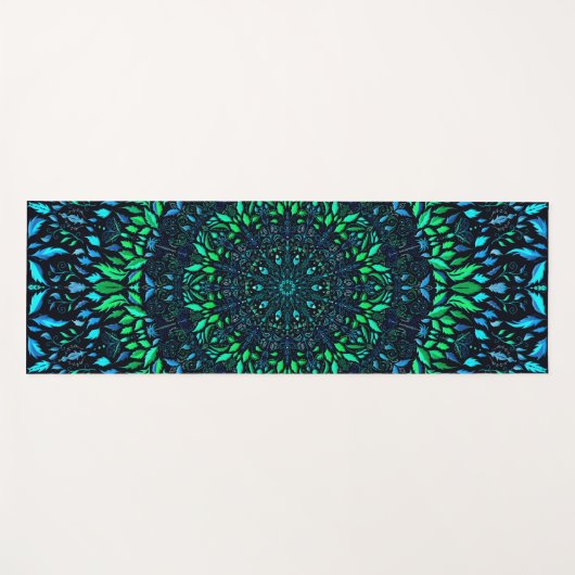 Psychedelic Leaves DMT Mandala Yoga Mat (Voorkant (horizontaal))