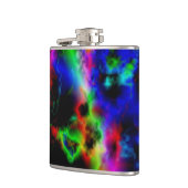 Psychedelic lightning Streaks Patterned Hip Flask Heupfles (Links)