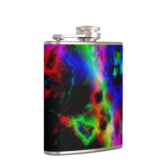 Psychedelic lightning Streaks Patterned Hip Flask Heupfles (Rechts)