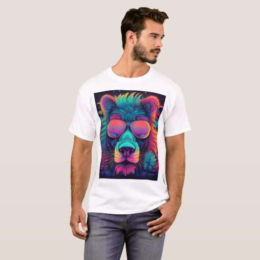 Psychedelic Lion T-shirt (Voorkant volledig)