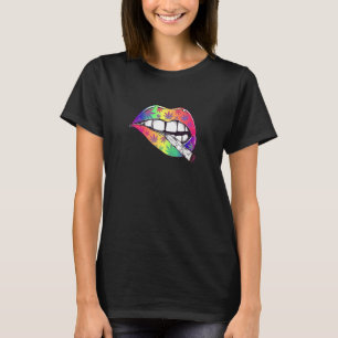 Psychedelic Lips Women Roke for Girls Moeder's D T-shirt