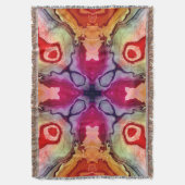 Psychedelic Liquid Pour Kaleidoscope Throw Blanket Deken (Voorkant Verticaal)
