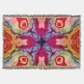 Psychedelic Liquid Pour Kaleidoscope Throw Blanket Deken (Voorkant)