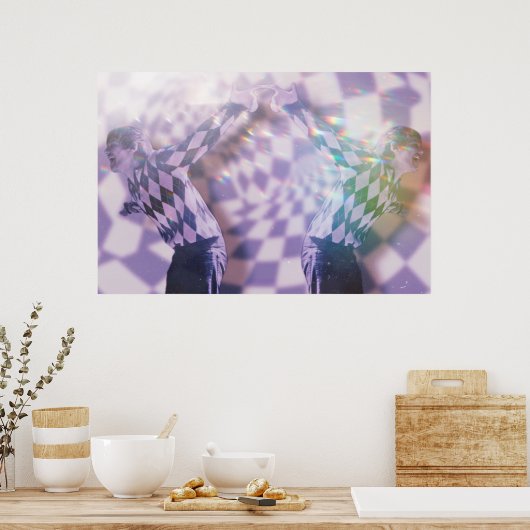 psychedelic Louis Tomlinson poster (Keuken)