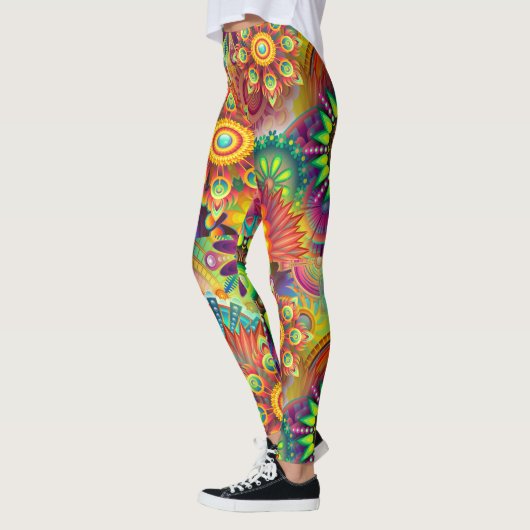 Psychedelic Love Color Burst Leggings (Links)