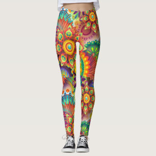 Psychedelic Love Color Burst Leggings