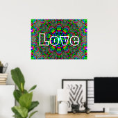 Psychedelic Love Poster (Thuiskantoor)
